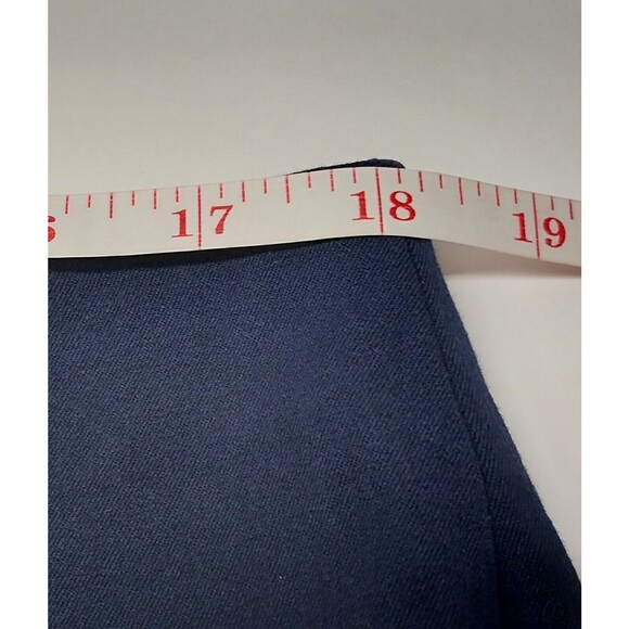 Ralph Lauren Women 16 W Curvy Pants Navy Blue Stretch Ankle Cotton Viscose Blend - Picture 6 of 12